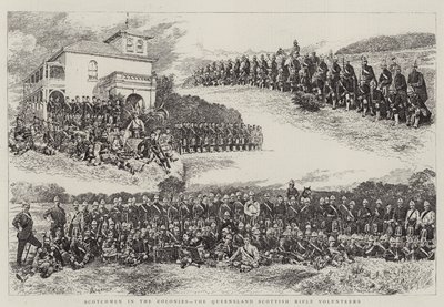 Scotchmen in the Colonies, Queensland Scottish Rifle Volunteers af Alfred Chantrey Corbould